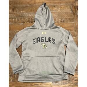 Kids Under Armour Hoodie Performance Fleece "EAGLES" branding Pullover Kangaroo